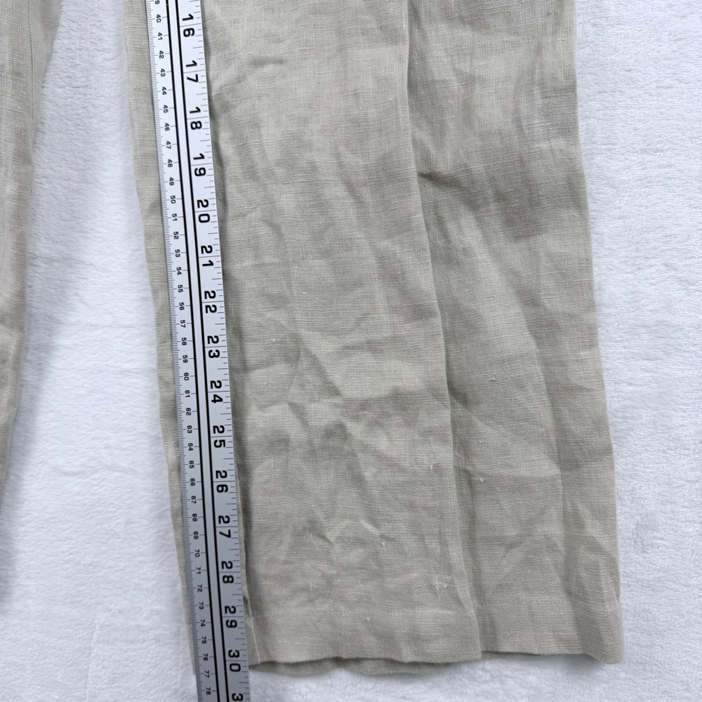 Uniform John Paul Richard Pants Linen Drawstring Wide Leg Tan Size 10 - Picture 6 of 7